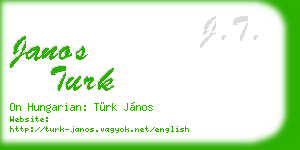 janos turk business card